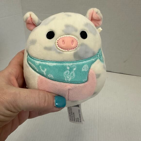 Squishmallows Rosie Spotted Pig Blue Bandana Easter Plush Toy Stuffed Animal - Picture 2 of 9